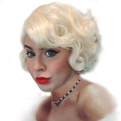 Deluxe Hollywood Starlet Wig – Blonde – short blonde movie star wig for Hollywood, 1920s, and showtime costumes.