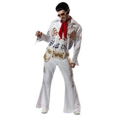 Deluxe rhinestone-studded King of Rock & Roll costume for hire in Brisbane