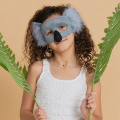 Deluxe Koala Animal Mask with fluffy grey ears by Little Safari