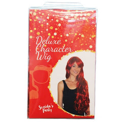 Deluxe Mermaid Wig Long Red with Fringe – wavy ocean fantasy wig