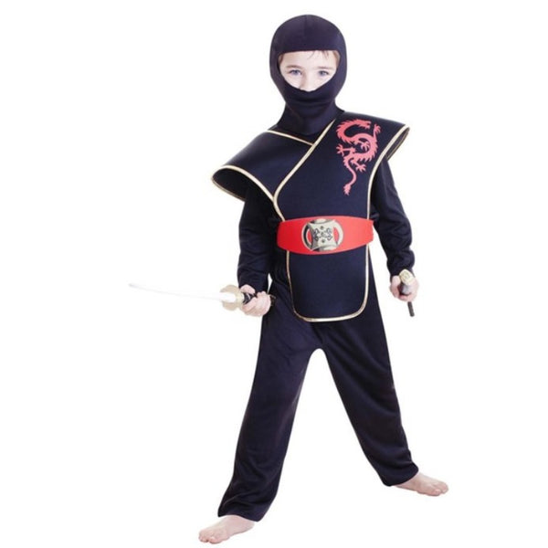 Deluxe Ninja Child's Costume, top and trousers with hood.