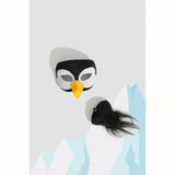 Deluxe Animal Set - Penguin, black and white mask with clip on tail featuring a tuff of fluff.