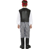 Back view of boys deluxe pirate costume
