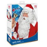 Package of Santa Claus wig and beard with a visible brand logo on a white background