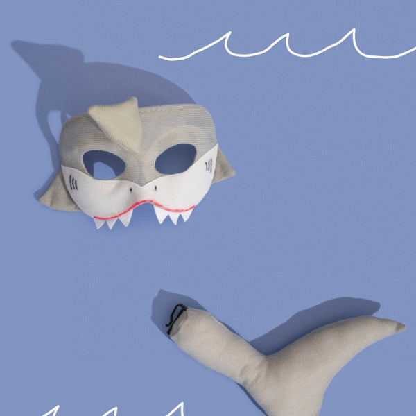 Deluxe Shark Animal Set – Mask & Tail | Ocean Costume for Kids ...