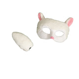 Deluxe Sheep Animal Set with fluffy tail and pink-eared mask by Little Safari