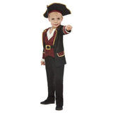 Deluxe Swashbuckler Pirate Childs Costume, in black and red.
