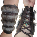 Medieval Wrist Bracers Faux Leather Armour