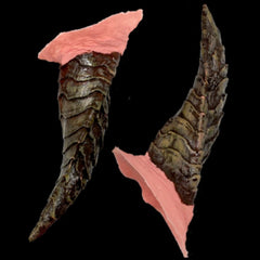 Demon horns prosthetics made from Black Label latex by Tinsley Transfers.