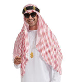 Desert robe costume with red check headdress