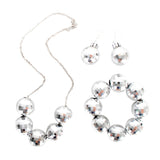 Disco Ball Jewellery Accessory Kit with necklace bracelet and earrings