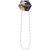 Silver disco ball necklace with header card