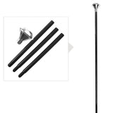 Three-part pimp cane with faux silver gem top
