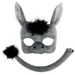 donkey mask and tail set costume accessory