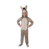 Donkey costume hood with faux fur mane and 3D ears