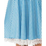 Dorothy Ladies Deluxe Costume Adult, full skirt with lace trim.