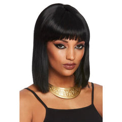 Egyptian Chunky Necklace in gold metal with snake design.