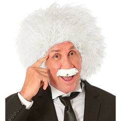 einstein wig white hair moustache scientist costume