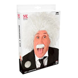 Packet for crazy white wig and moustache