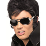 Silver Elvis glasses with dark lenses