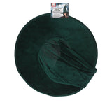 Emerald green velour witch hat with long point