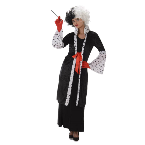 evil madame costume set adult front coat gloves wig