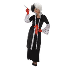 evil madame costume set adult front coat gloves wig