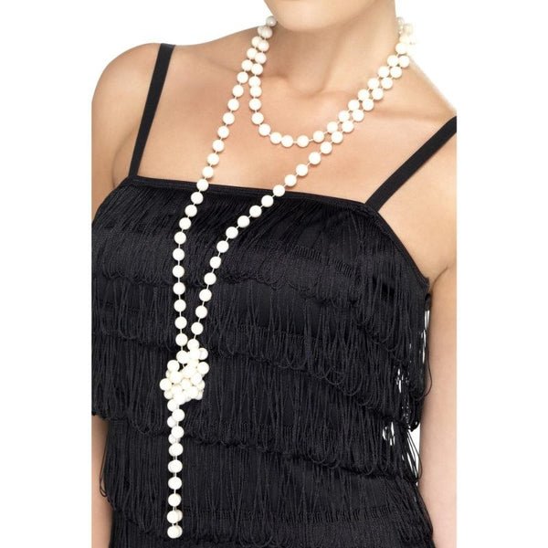 extra long pearl necklace 1920s flapper costume accessory