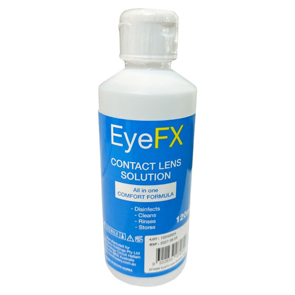 Eye FX Lens Solution 120ml – contact lens disinfectant and cleaning fluid for costume lenses