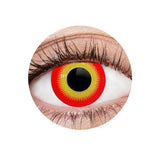 EyeFX Evil Clown 11 Contact Lenses – yellow with orange rim – 12 Month Use