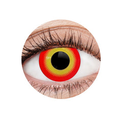 EyeFX Evil Clown 11 Contact Lenses – yellow with orange rim – 12 Month Use
