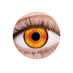 EyeFX Horror Orange contact lenses with black outer rim – 12 month reusable