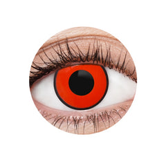 EyeFX Red Devil 11 Contact Lenses – red with black outer ring – Halloween cosplay
