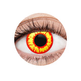 EyeFX Werewolf 11 Contact Lenses & Case, orange and yellow.