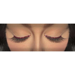 Eyelashes - Black w/Brown Glitter Trim along the eye lid.