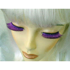 Eyelashes - Sparkly Purple, regular length.