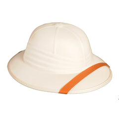 Lightweight fabric jungle pith helmet in tan for adult costumes