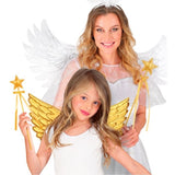 Gold fairy wands as used by woman and girl