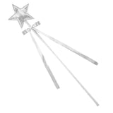 Silver fairy wand star tip costume accessory 39.5cm