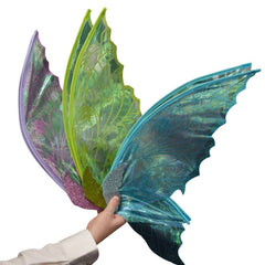 Fairy wings in assorted colours of blue, green and purple