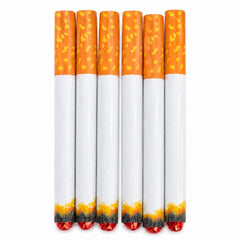 Pack of six fake cigarettes for 1920s, gangster and flapper costumes.