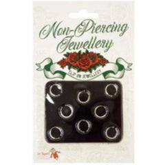Non-piercing fake piercing jewelry rings for punk costumes