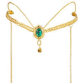 Elf Diadem Gold with Green Gem