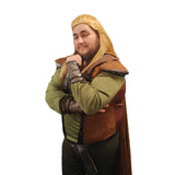 Fantasy Elf Costume – Hire side view highlighting layered tunic, belts and medieval fantasy styling in Brisbane