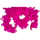 Pink feather boa on a white background