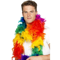 feather boa mardi gras in mixed colors measures 180cm.