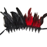 Feather shawl and wrist cuffs in assorted colours – perfect for witches or festival wear
