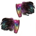 Purple Feather Shoulder Pads