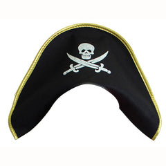 Felt Pirate Hat with Gold Trim, will fit teens and adults.