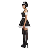 Fever Flirty French Maid Costume, corset style bodice and full skirt.